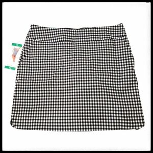 NWT SC & Co Women's Black & White Gingham Skort Size 12